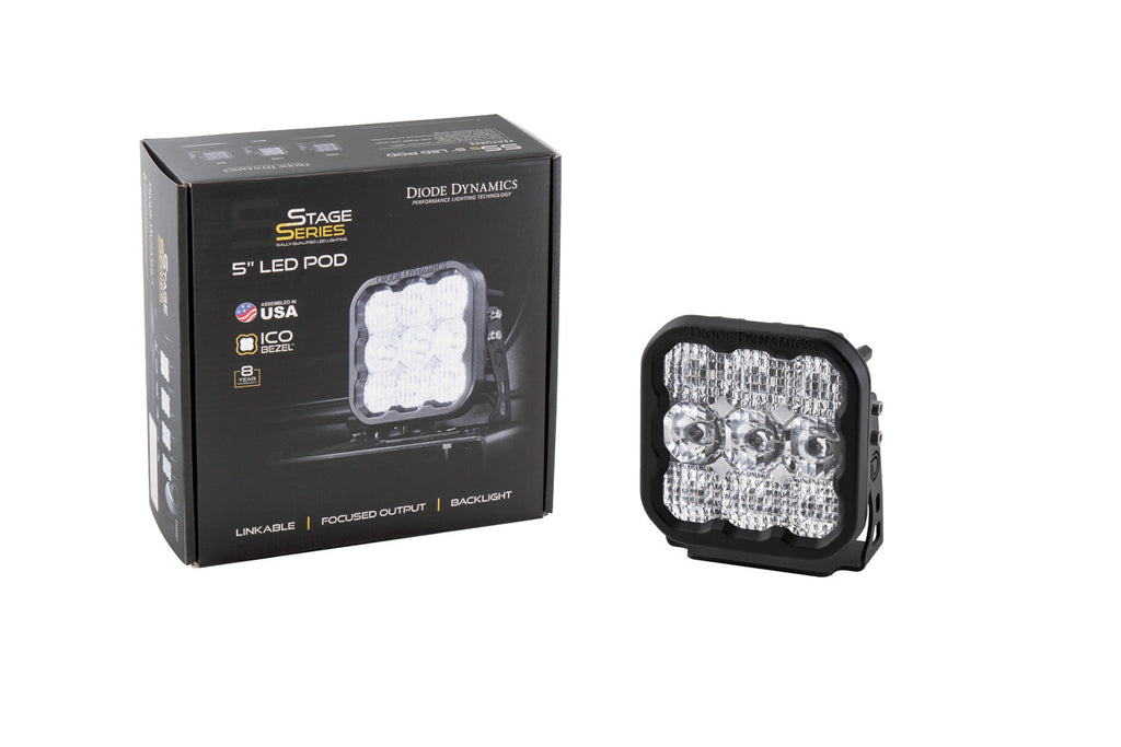 Diode Dynamics SS5 Pro White Spot Single LED Pod DD6774S