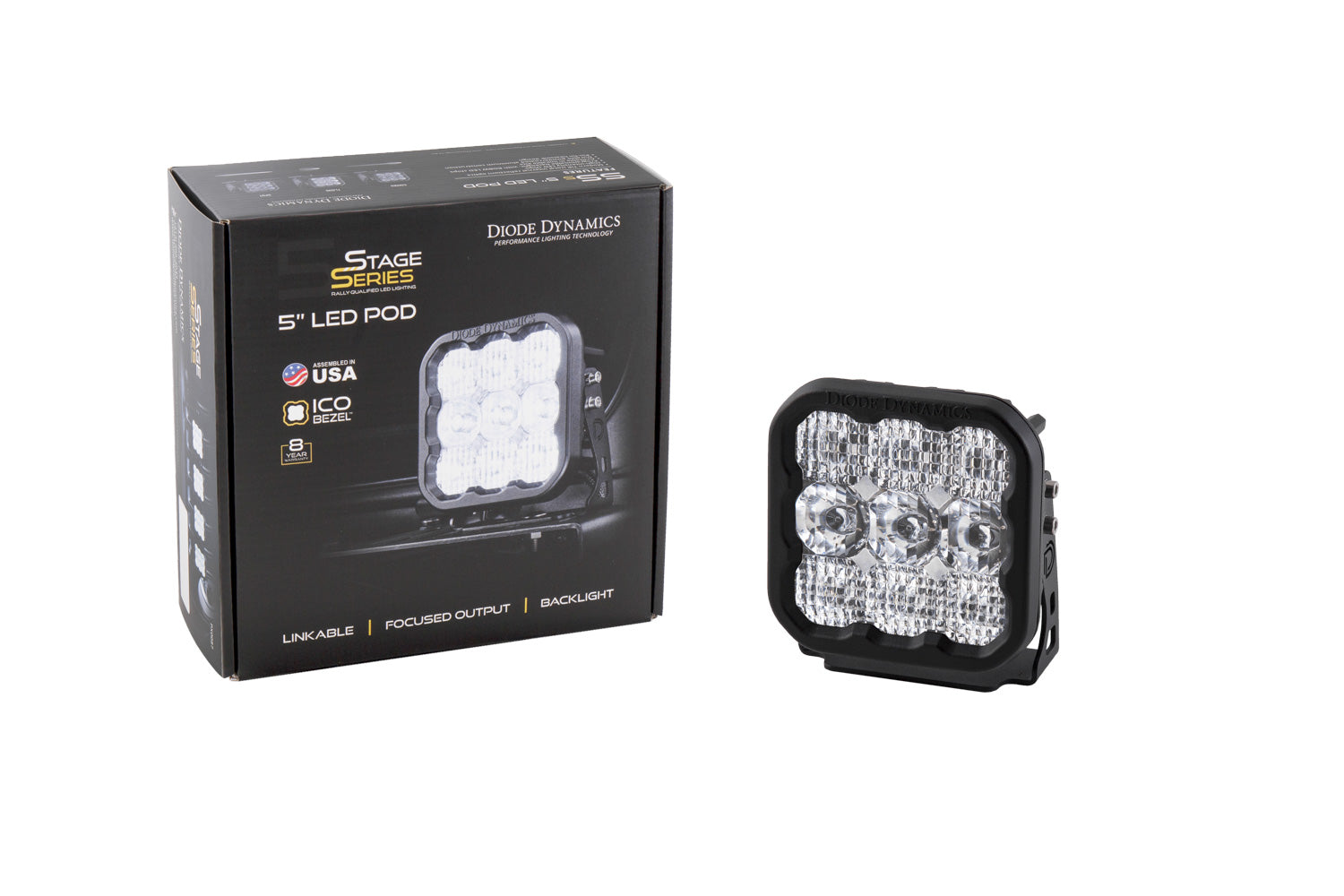 Diode Dynamics SS5 Pro White Spot Single LED Pod DD6774S