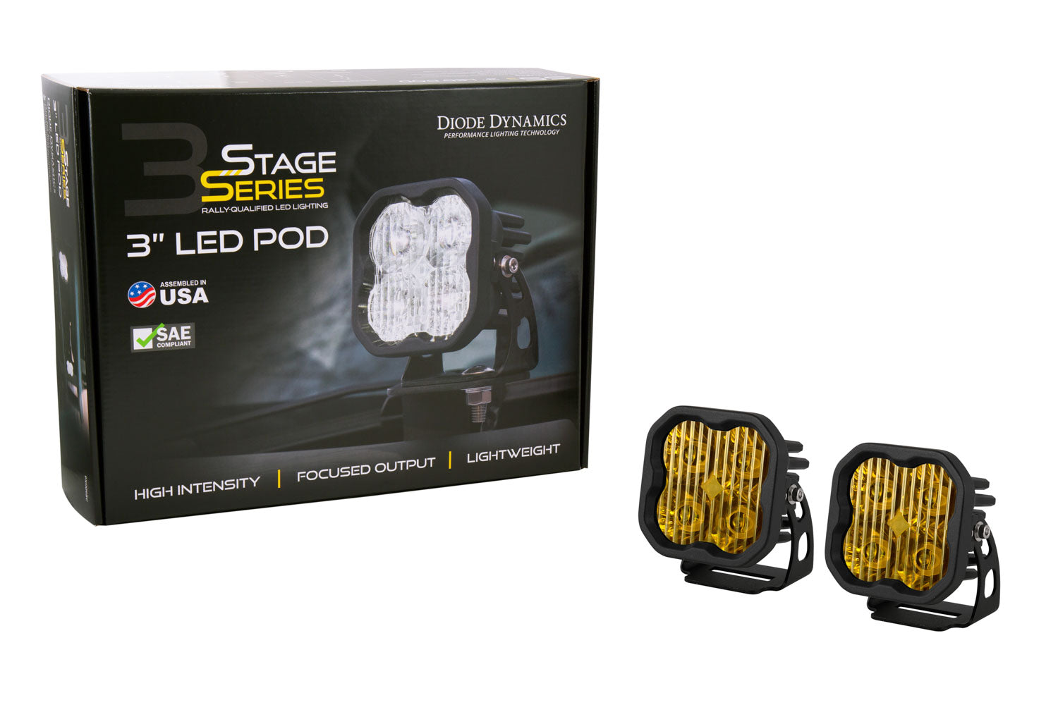 Diode Dynamics SS3 Pro ABL Yellow Spot Standard Pair DD6892P